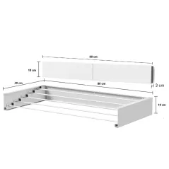 NINJARACK SKŁADANA SUSZARKA ŚCIENNA NA PRANIE OSZCZĘDZAJĄCA MIEJSCE 80 CM