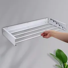 NINJARACK SKŁADANA SUSZARKA ŚCIENNA NA PRANIE OSZCZĘDZAJĄCA MIEJSCE 80 CM