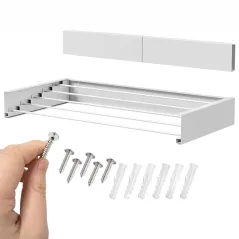 NINJARACK SKŁADANA SUSZARKA ŚCIENNA NA PRANIE OSZCZĘDZAJĄCA MIEJSCE 80 CM