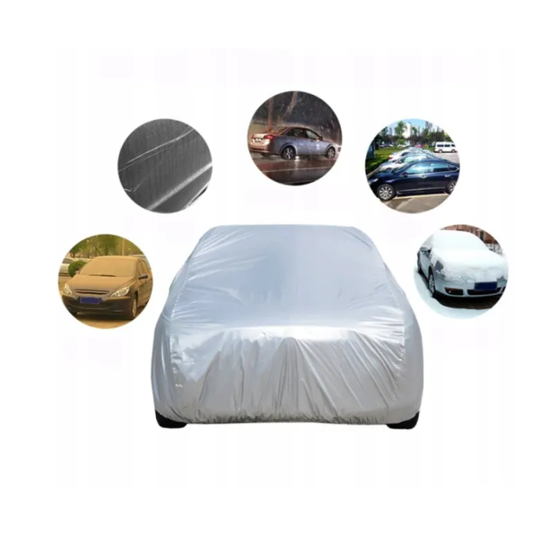 POKROWIEC SAMOCHODOWY CAŁOROCZNY XXXL 550X200X150 CM WODOODPORNY SZARY