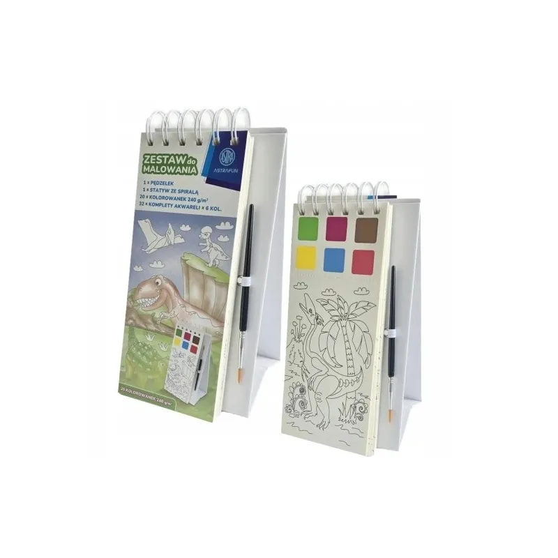 KOLOROWANKA Z FARBKAMI I PĘDZELKIEM ASTRA