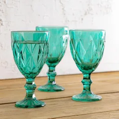 ZESTAW KIELISZKÓW ZIELONYCH DO WINA 4 SZT 310L HOMLA LUNNA