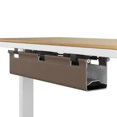 Organizer Maskownica Na Kable Z Ekoskóry Brązowa 70X20X10 Cm Black Point