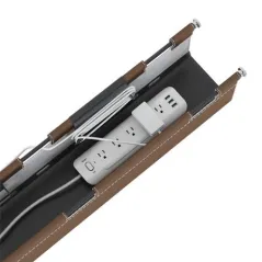 ORGANIZER MASKOWNICA NA KABLE Z EKOSKÓRY BRĄZOWA 70X20X10 CM BLACK POINT