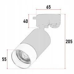 REFLEKTOR LAMPA SZYNOWA GU10 CZARNO-ZŁOTA LEDLUX LX-8470 DO SYSTEMU JEDNOFAZOWEGO