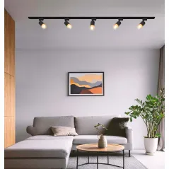 REFLEKTOR LAMPA SZYNOWA GU10 CZARNO-ZŁOTA LEDLUX LX-8470 DO SYSTEMU JEDNOFAZOWEGO