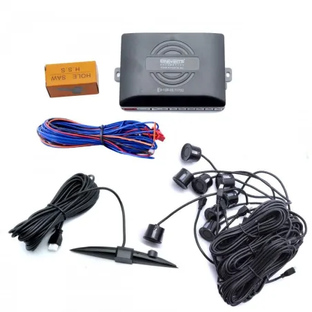 Uniwersalne Czujniki Parkowania Przód Tył Ultradźwiękowe 8 Sensorów Einparts Oem Blackp