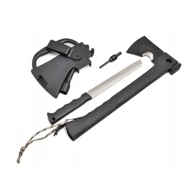 TOPOREK SURVIVALOWY Z NOŻEM I KRZESIWEM 7W1