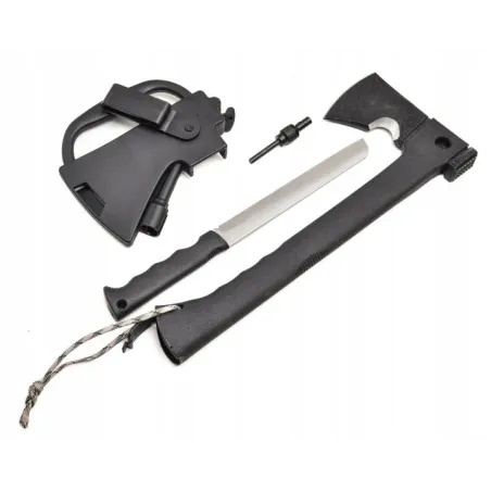 Toporek Survivalowy Z Nożem I Krzesiwem 7W1