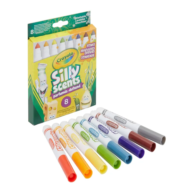 ZESTAW MARKERÓW ZAPACHOWYCH SILLY SCENTS 8 KOLORÓW DLA DZIECI
