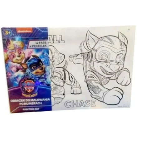Psi Patrol Obrazek Do Malowania Po Numerach + Farby I Pędzelek 3+