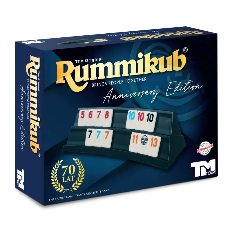 RUMMIKUB WYDANIE ROCZNICOWE 70 LAT GRA LOGICZNA 7+ - Tm Toys