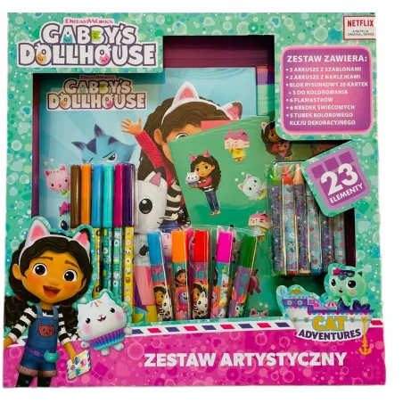 KOCI DOMEK GABI. ZESTAW ARTYSTYCZNY 23 ELEMENTY