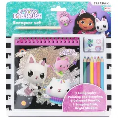 KOCI DOMEK GABI. MALOWANKA-WYDRAPYWANKA. ZESTAW KREATYWNY