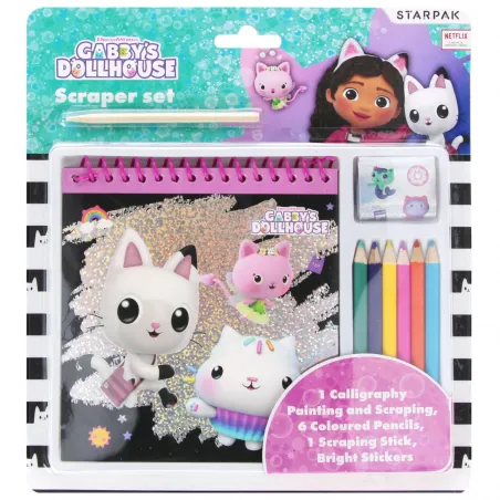 KOCI DOMEK GABI. MALOWANKA-WYDRAPYWANKA. ZESTAW KREATYWNY