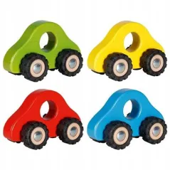 AUTKO DO RĄCZKI DREWNIANE GUMOWE KOŁA GOKI 12M+