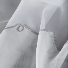 TKANINA FIRANOWA Z WOALU Z HAFTEM I PODWÓJNYM WYKOŃCZENIEM 300 CM WYSOKOŚĆ