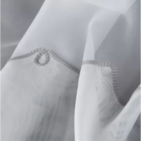 TKANINA FIRANOWA Z WOALU Z HAFTEM I PODWÓJNYM WYKOŃCZENIEM 300 CM WYSOKOŚĆ