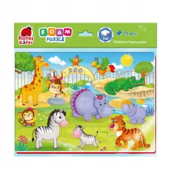 Puzzle Piankowe Zoo 24 Elementy Dla Dzieci 3+