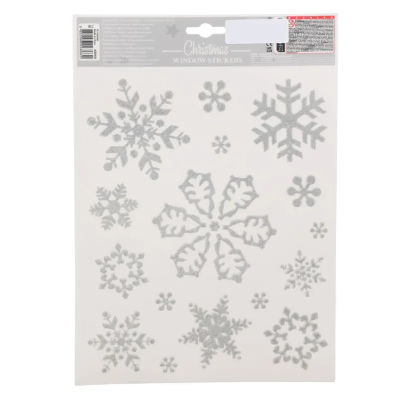 NAKLEJKI TRANSPARENTNE ŚWIĄTECZNE 10 SZTUK GWIAZDKI