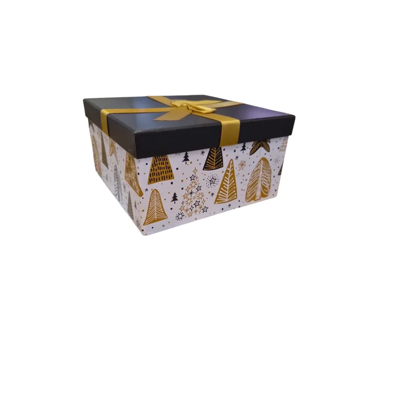 PUDEŁKO PREZENTOWE ŚWIĄTECZNE 13.5 X 13.5 X 8CM