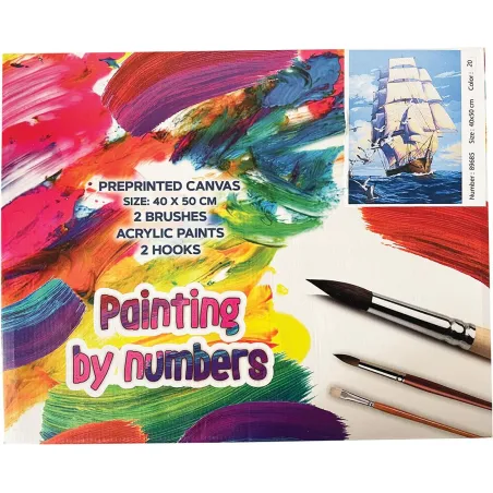 PŁÓTNO MALARSKIE 40x50 CM ZE SZKICEM DO MALOWANIA PANTA PLAST