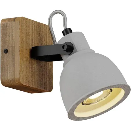 REFLEKTOR LAMPA SPOT LINDY MITIS INDUSTRIALNA BETON DREWNO GU10 DO SALONU