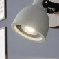 Reflektor Lampa Spot Lindy Mitis Industrialna Beton Drewno Gu10 Do Salonu