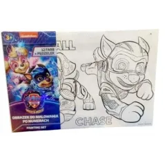 PSI PATROL OBRAZEK DO MALOWANIA PO NUMERACH + FARBY I PĘDZELEK 3+