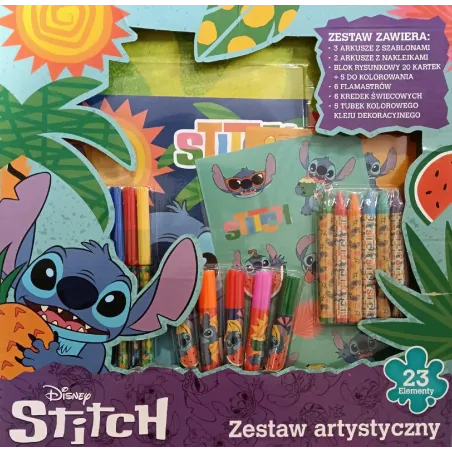 KREATYWNY ZESTAW ARTYSTYCZNY LILO I STITCH DISNEY 23 SZT