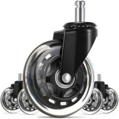 KAUCZUKOWE KÓŁKA DO FOTELA BIUROWEGO I GAMINGOWEGO GAMVIS 73MM ROLL-PRO V2 5SZT