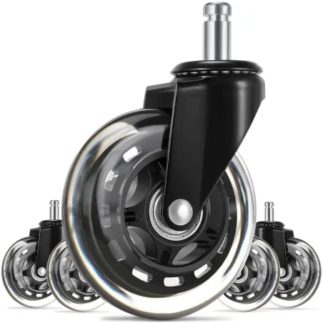 KAUCZUKOWE KÓŁKA DO FOTELA BIUROWEGO I GAMINGOWEGO GAMVIS 73MM ROLL-PRO V2 5SZT