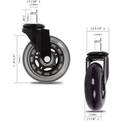 Kauczukowe Kółka Do Fotela Biurowego I Gamingowego Gamvis 73Mm Roll-Pro V2 5Szt