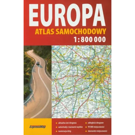 EUROPA ATLAS SAMOCHODOWY 1:800 000