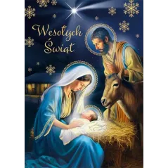 KARNET ŚWIĄTECZNY Z KOPERTĄ BOŻE NARODZENIE