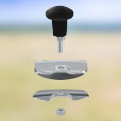 Uniwersalna Gałka Kierownicy Czarna 5 Cm