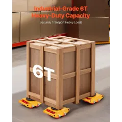 ROLKI TRANSPORTOWE PANCERNE VEVOR 6T PODWOZIE ZE STALI Z TALERZEM OBROTOWYM 360