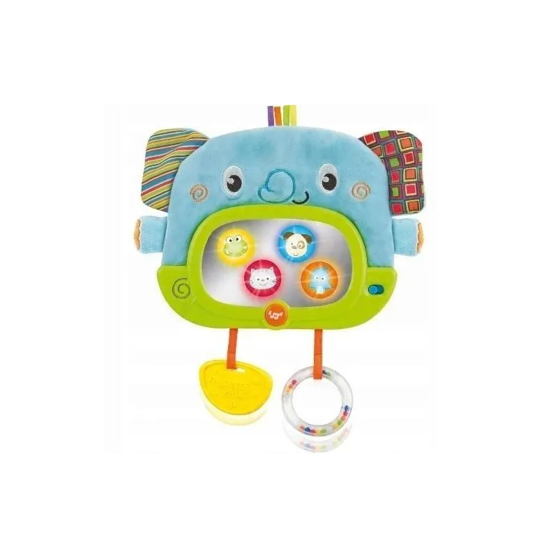 SŁONIK USPOKAJACZ DLA NIEMOWLĄT Z LUSTERIEM SMILY PLAY 0+