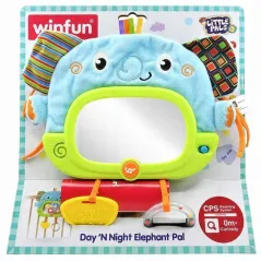 SŁONIK USPOKAJACZ DLA NIEMOWLĄT Z LUSTERIEM SMILY PLAY 0+