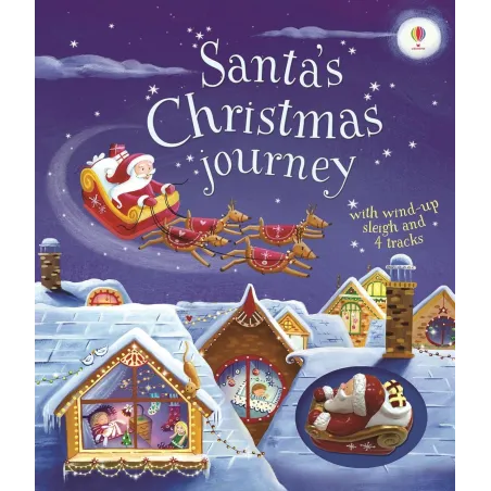 Santas Christmas Journey with windup sleigh and 4 tracks