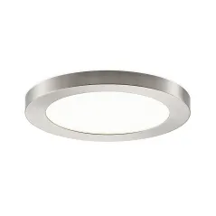 Lampa Sufitowa Led 18W Prios Aureka 23 Cm Srebrna Natynkowa I Wpuszczana