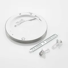 LAMPA SUFITOWA LED 18W PRIOS AUREKA 23 CM SREBRNA NATYNKOWA I WPUSZCZANA