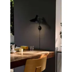 LAMPA ŚCIENNA DESIGNERSKA &TRADITION TRIPOD HM12 KINKIET MATOWY CZARNY