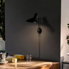 LAMPA ŚCIENNA DESIGNERSKA &TRADITION TRIPOD HM12 KINKIET MATOWY CZARNY