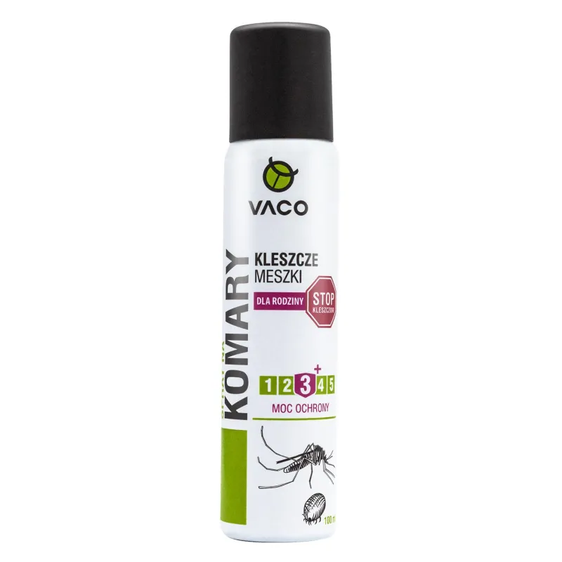 VACO SPRAY NA KOMARY KLESZCZE I MESZKI 100 ML DLA CAŁEJ RODZINY
