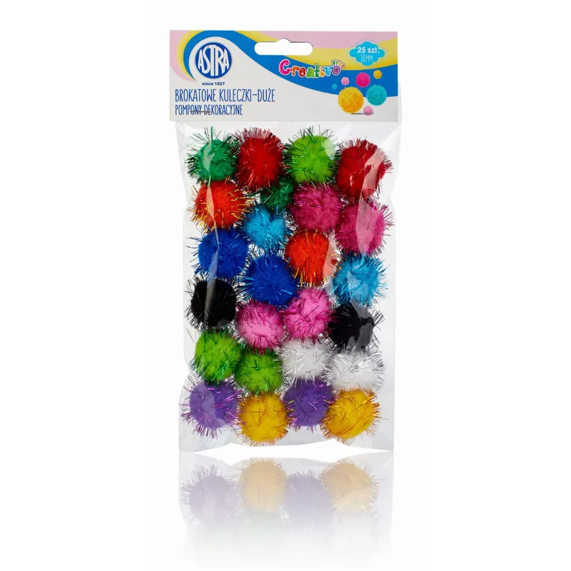 POMPONY DEKORACYJNE BROKATOWE ASTRA