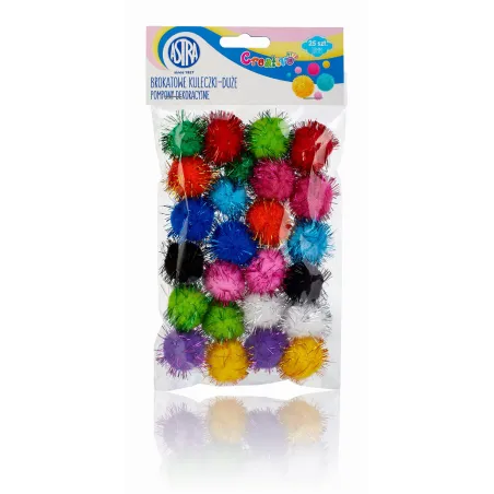 Pompony Dekoracyjne Brokatowe Astra