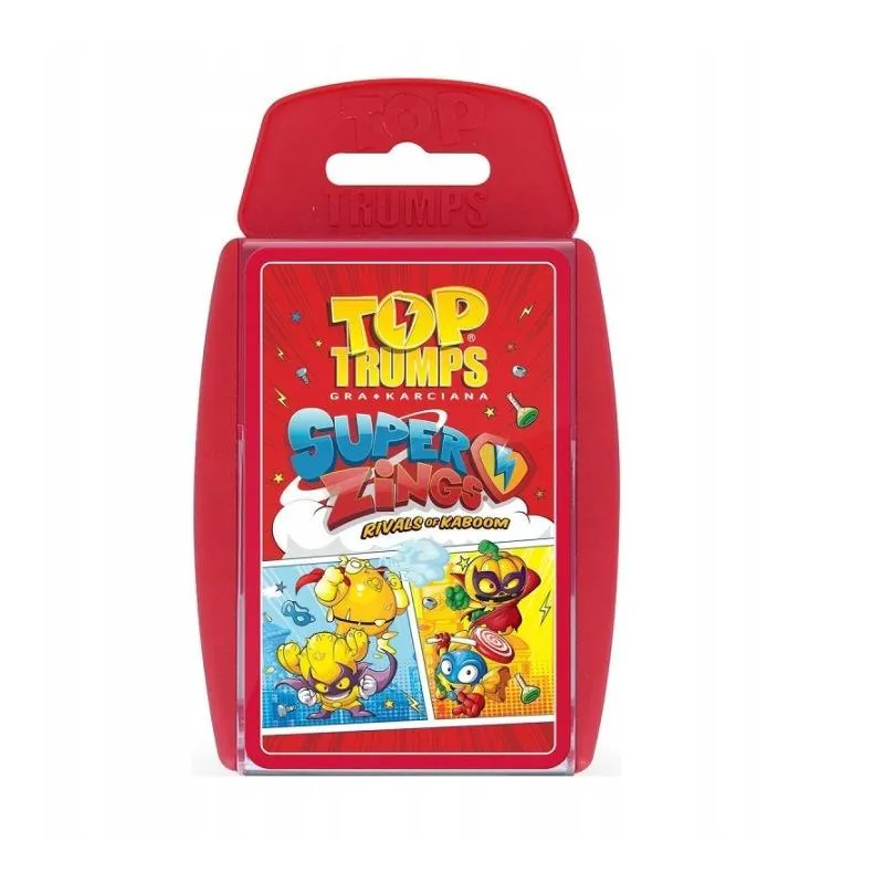 KARTY SUPER ZINGS TOP TRUMPS GRA DLA DZIECI KOLEKCJONERSKA 4+