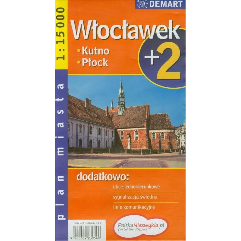 WŁOCŁAWEK PŁOCK +2 PLAN MIASTA 1 : 15 000 - Demart