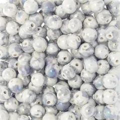 KORALIKI DO BIŻUTERII SZARE Z POŁYSKIEM 8MM